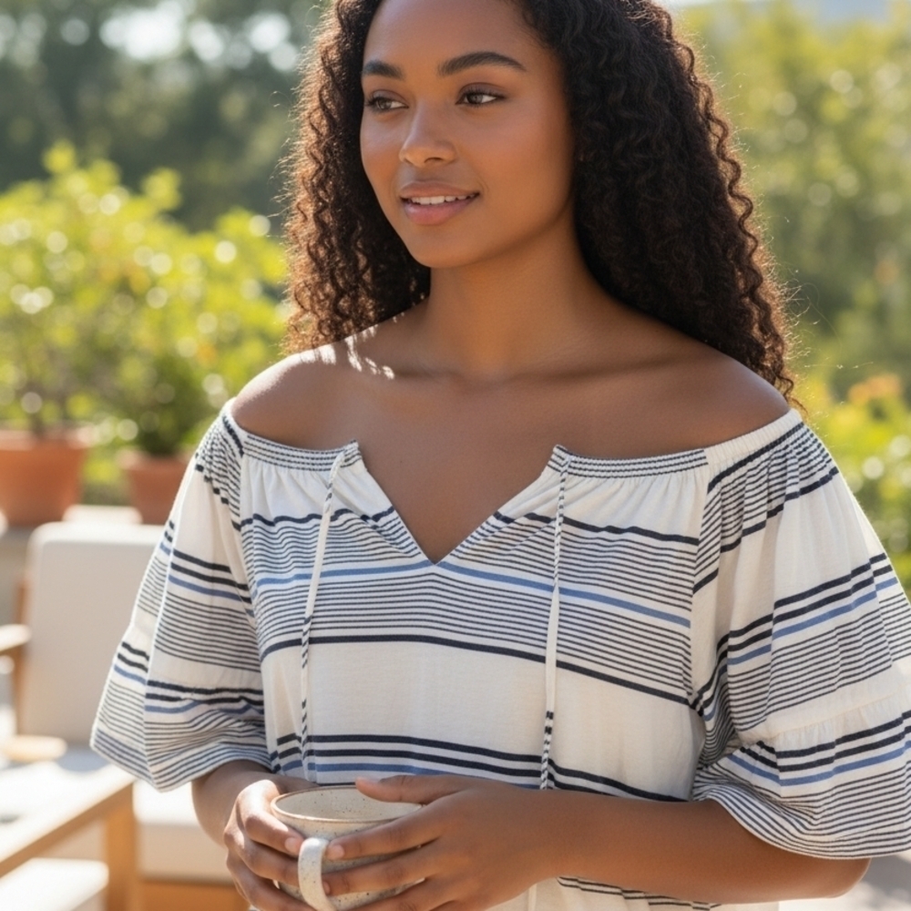 NEW Cha Sor Striped Top